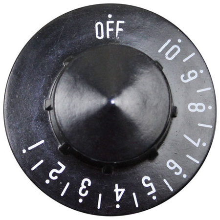 ATLAS METAL Knob 2-1/4 D, Off-10-1 1097